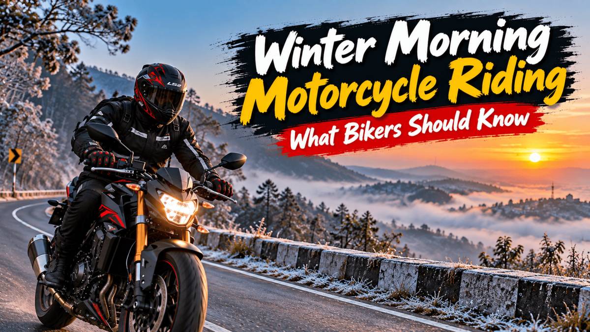 Winter Morning Motorcycle Riding