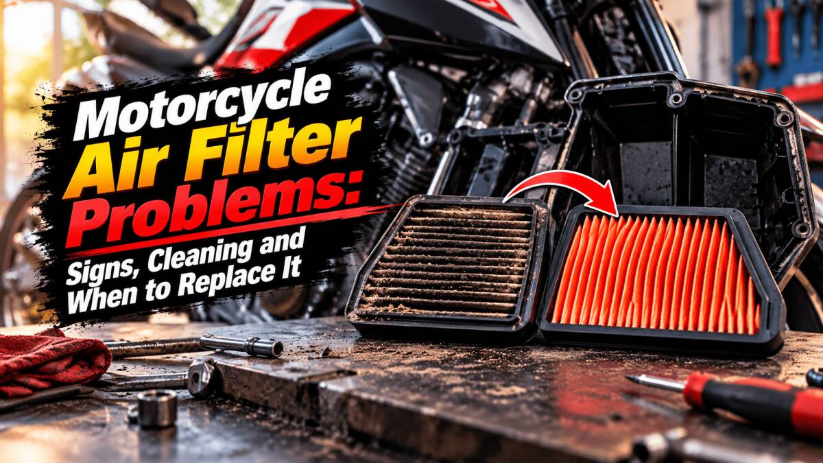 Motorcycle Air Filter Problems: Signs, Cleaning and When to Replace It