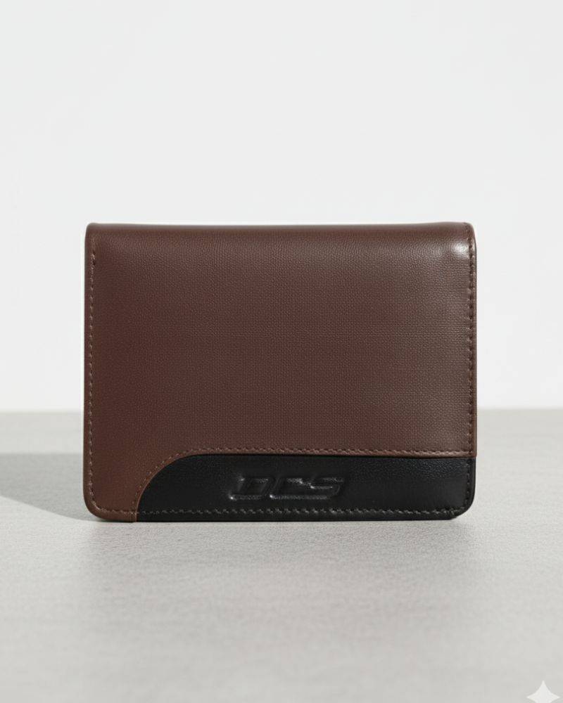 DCS Hybrid Wallet (License Card Holder + Moneybag) Brown & Black