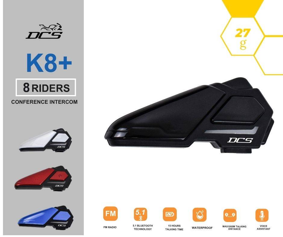 DCS K8+ Intercom 8 Riders