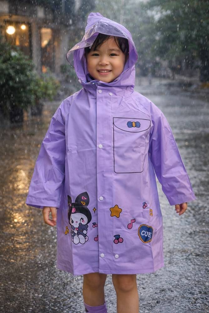 Premium Baby Raincoat Purple
