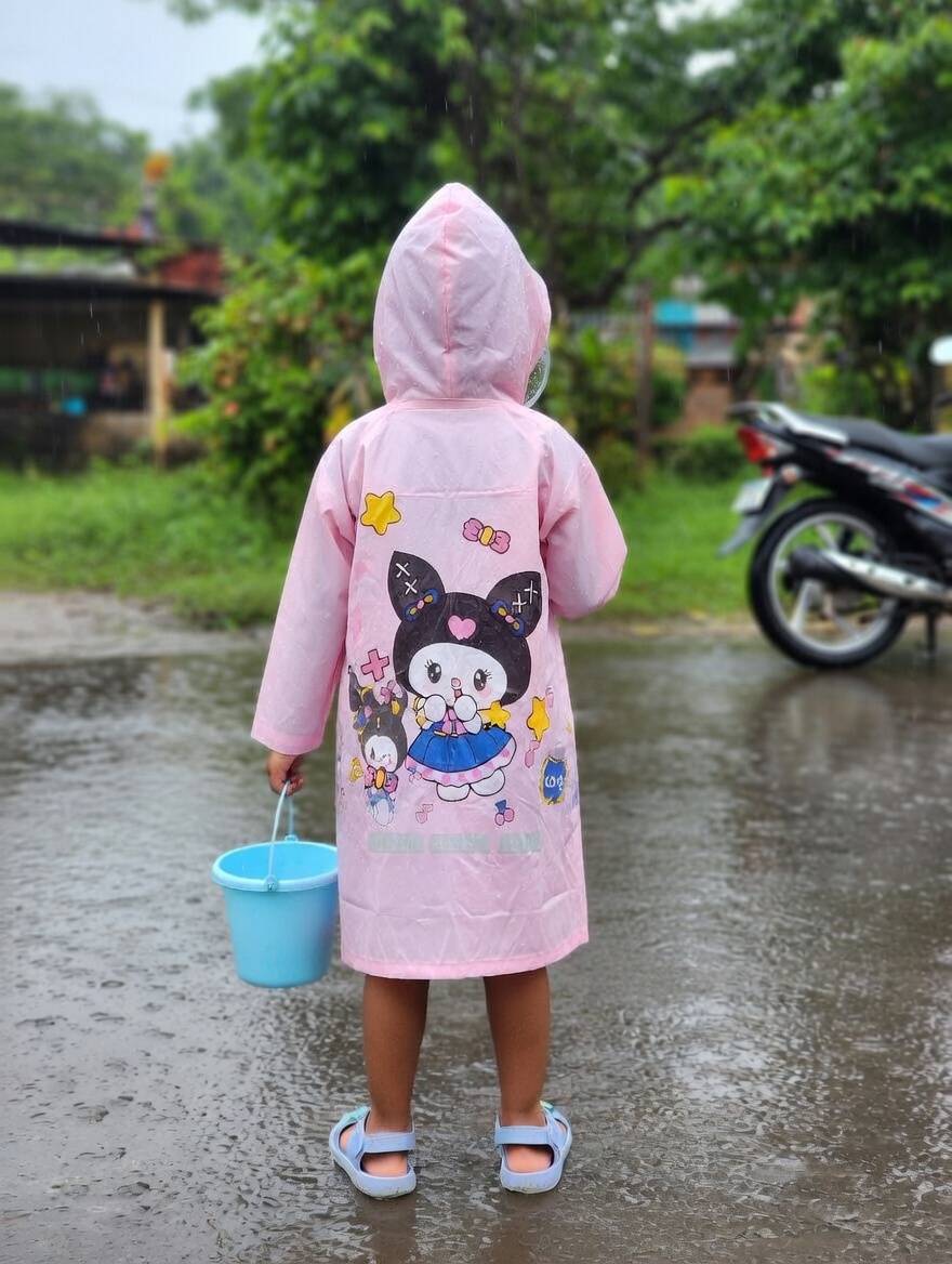 Premium Baby Raincoat Hot Pink