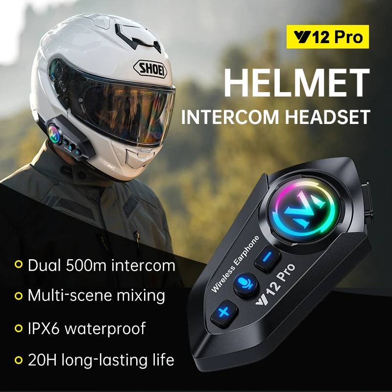 Y12 Motorcycle Bluetooth 5.4 Headset