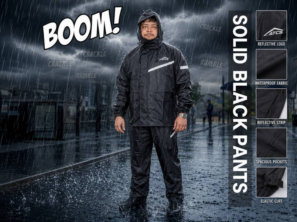 Pole Raincoat  Black