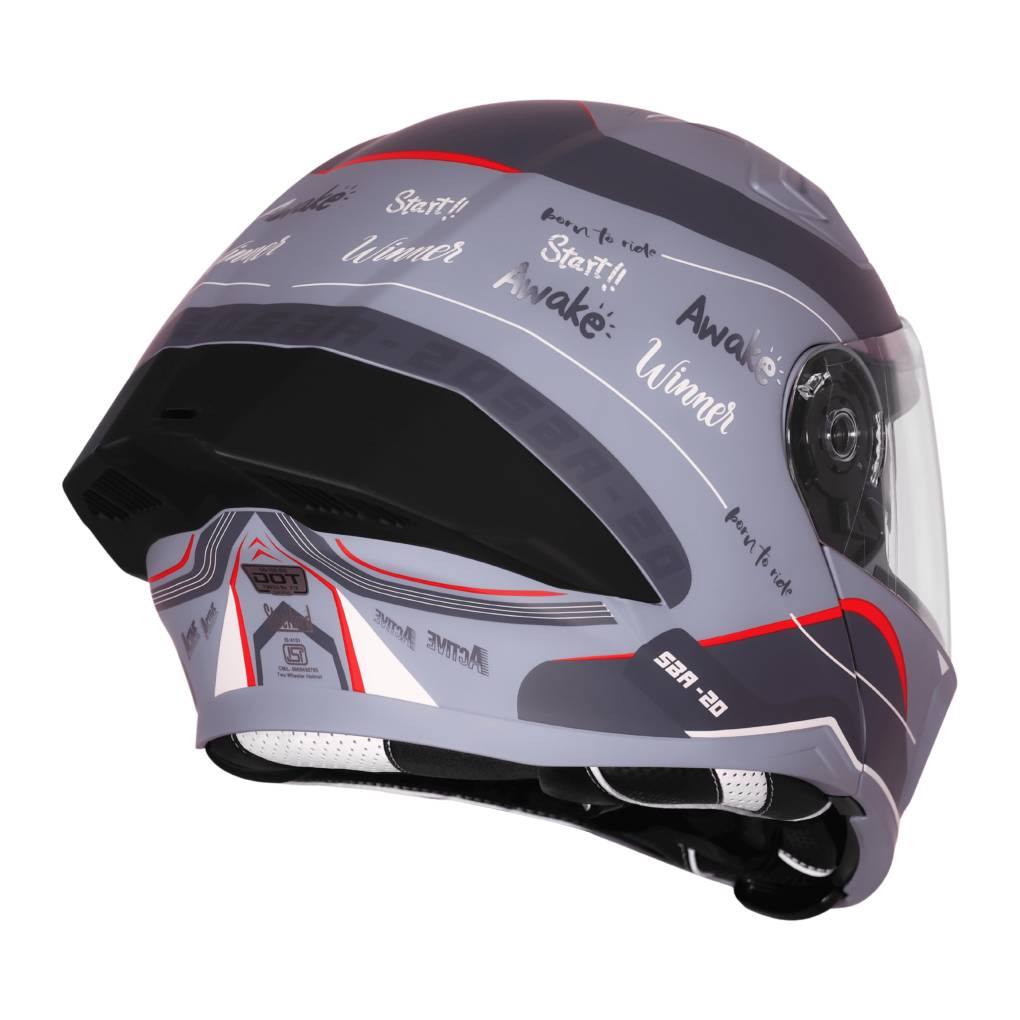 SBA-20/SB-106 ISS SILVER BORN TO RIDE MATT TITANIUM GREY WITH DARK GREY