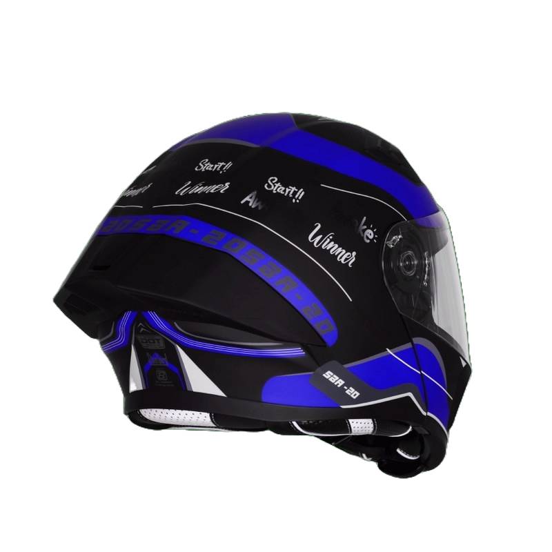 SBA-20/SB-106 ISS SILVER BORN TO RIDE GLOSSY BLACK WITH BLUE