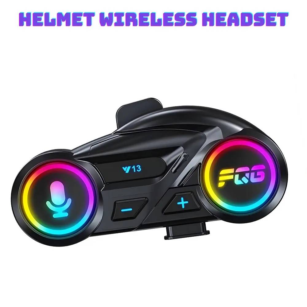 Y13 Motorcycle Helmet Bluetooth Headset with RGB Light