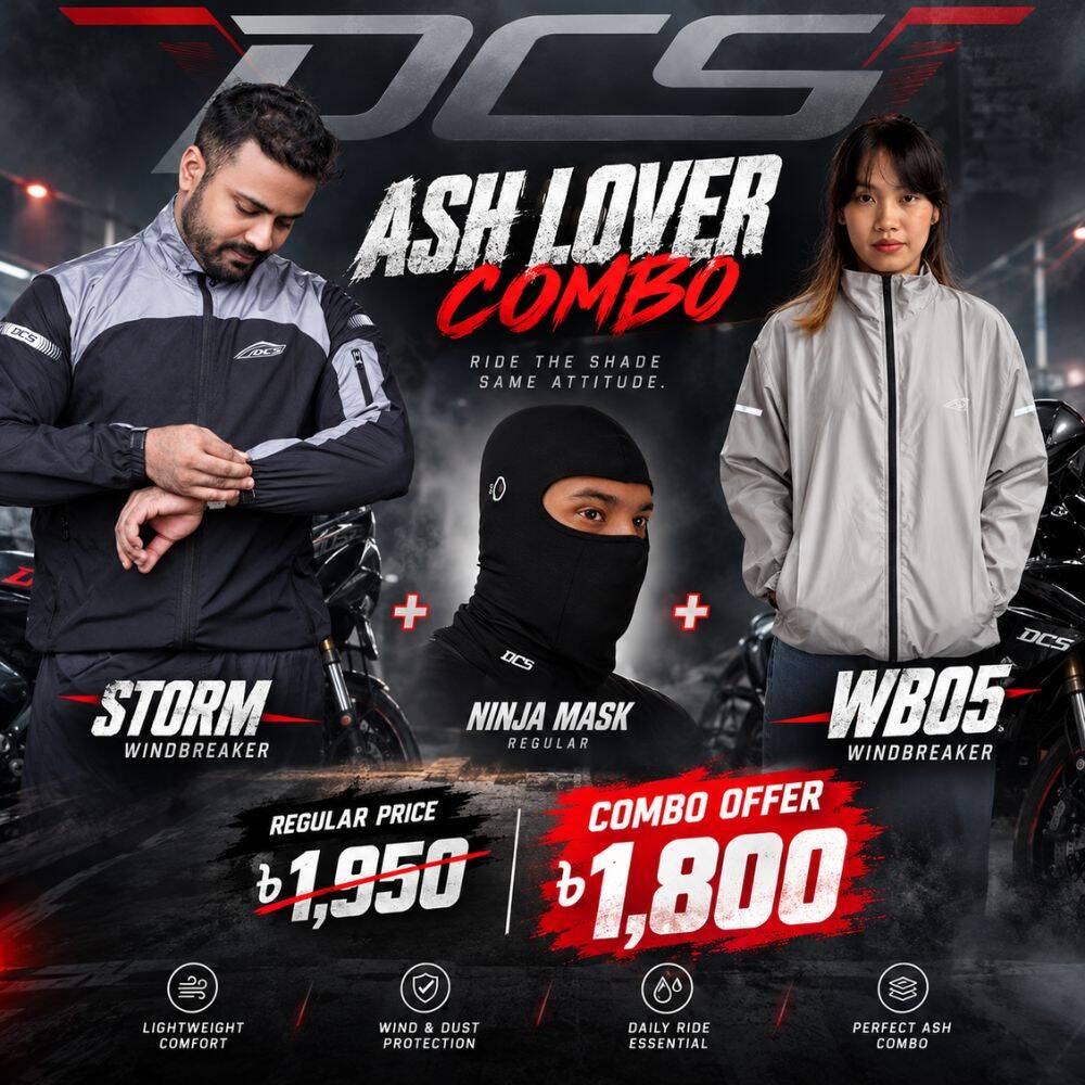 Ash Lover Combo | WB05 Ash Windbreaker, Storm Windbreaker & Ninja Mask