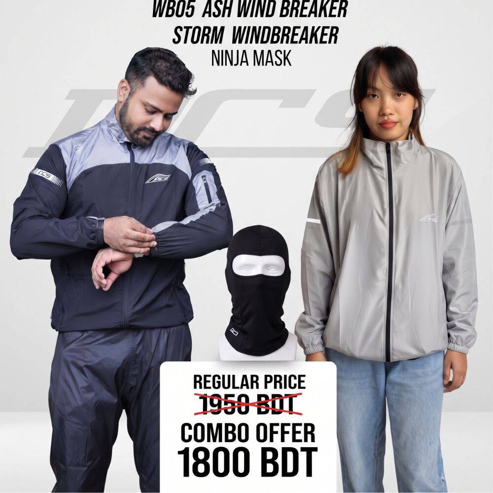 Ash Lover Combo | WB05 Ash Windbreaker, Storm Windbreaker & Ninja Mask