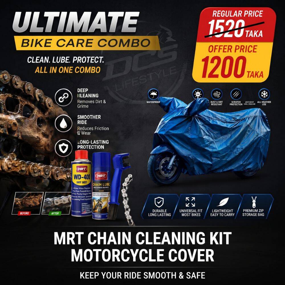 Ultimate Bike Care Combo | MRT Chain Cleaning Kit & Motorcycle Cover